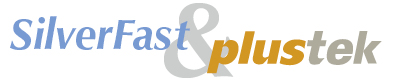 Schriftzug SilverFast Scanner-Software und Logo von Plustek