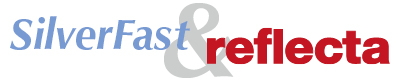 Schriftzug SilverFast Scanner-Software und Logo von reflecta