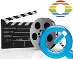 Symbole Movies, Filmrolle und QuickTime-Logo
